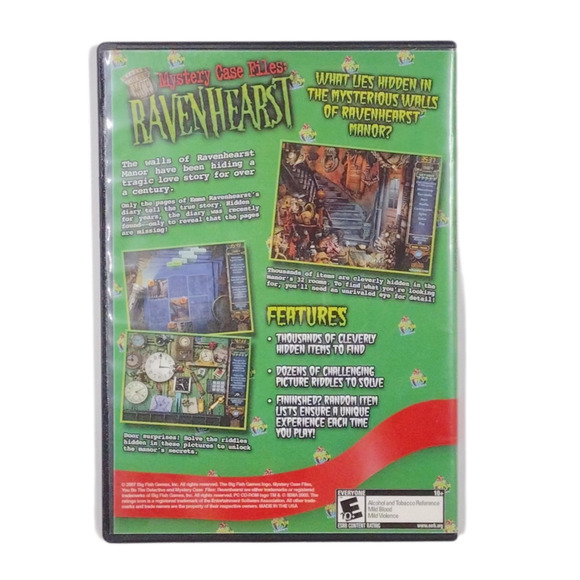Mystery Case Files: Ravenhearst (PC, 2007) Windows Big Fish Computer CPU Game - Picture 2 of 3